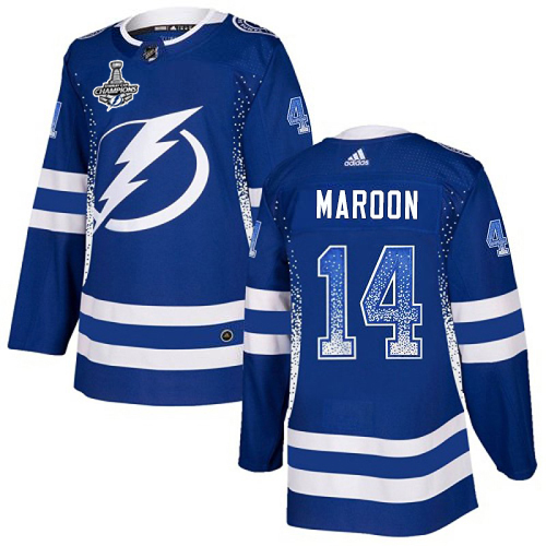 Adidas Tampa Bay Lightning Men #14 Pat Maroon Blue Home Authentic Drift Fashion 2020 Stanley Cup Champions Stitched NHL Jersey->tampa bay lightning->NHL Jersey